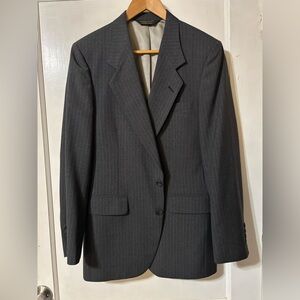 Nino Cerruti Vintage Men’s Suit Jacket in Gray with Pinstripes